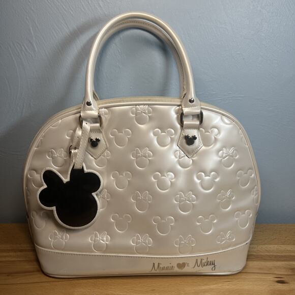 Loungefly Disney Minnie Loves Mickey Embossed Handbag Bowling Bag w/wallet main image 15